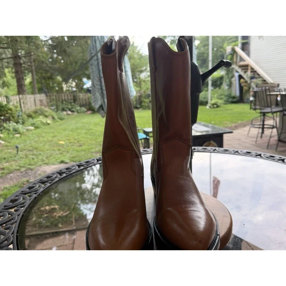 Vintage Iron Age Men’s Size 10 KD Brown Leather Work Boots Vibram USA NOS